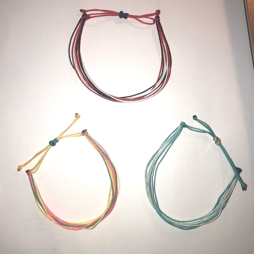 Homemade Pura Vida bracelets and anklets